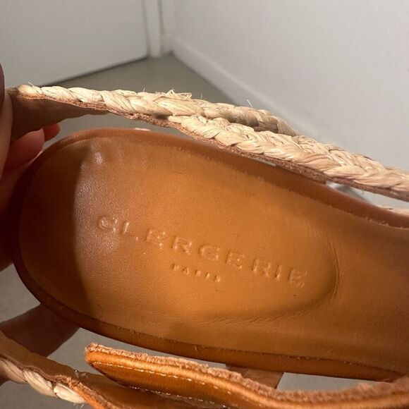 CLERGERIE Artisinal Braided Raffia Platform Wedge Sandals - Picture 8 of 11